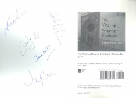 My copy of the working smarter fieldbook