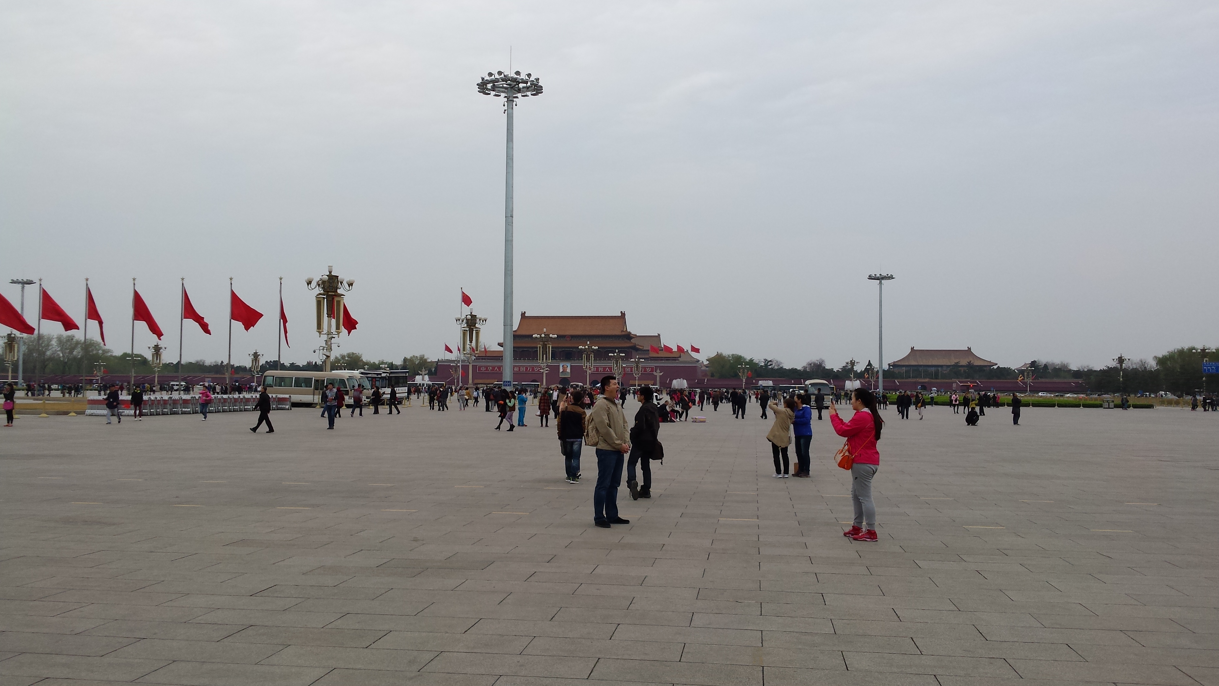 Tiananmen Square and the access gate to the Forbidden city